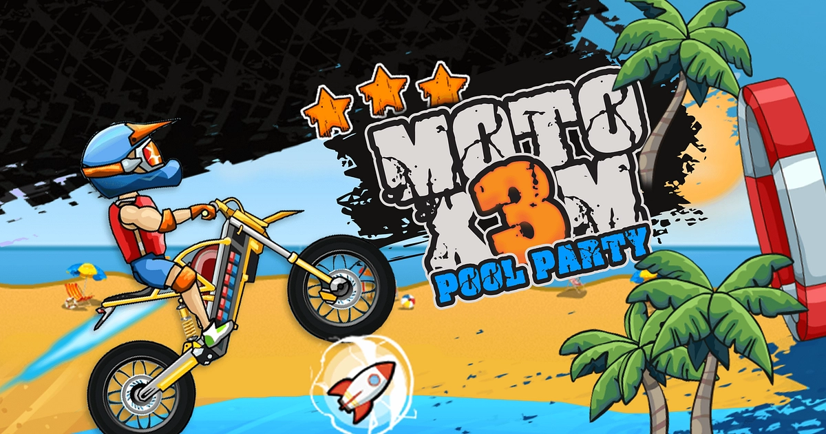 Moto X3M 5 Pool Party dirt bike game