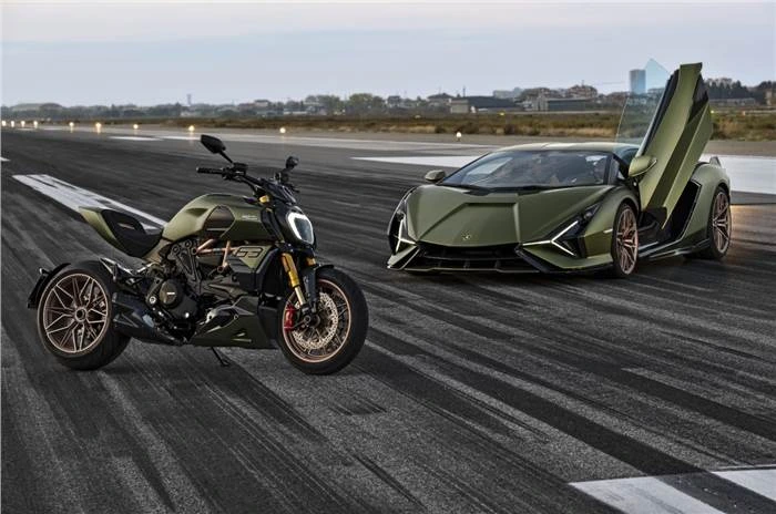 lamborghini motorcycle and supercar