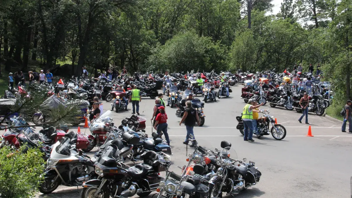 Crowd Gathering at Sturgis Bike Week