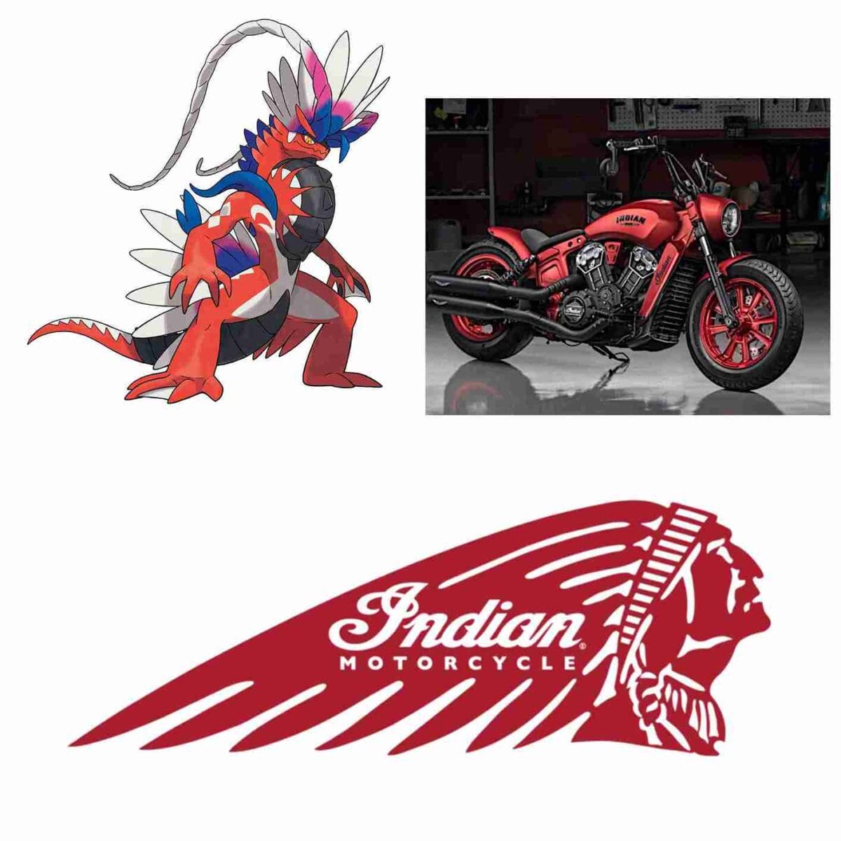 Koraidon is based on the American Indian motorcycle brand