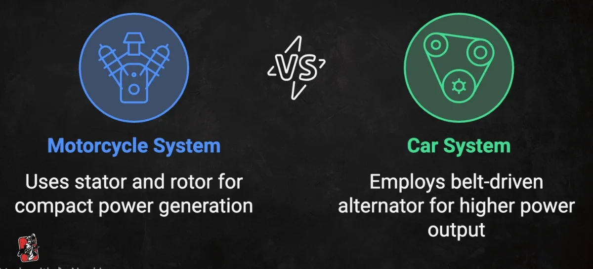 Motorcycle stator vs Car alternator
