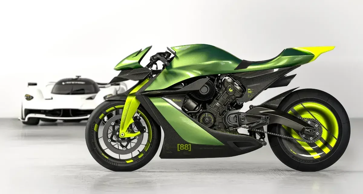 225HP Aston Martin AMB 001 Pro Motorcycle Nears F1 Speed