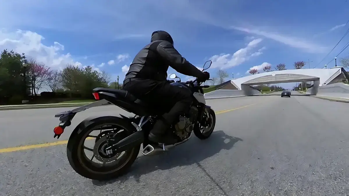 GoPro Insta360 X2 footage motorcycle riding