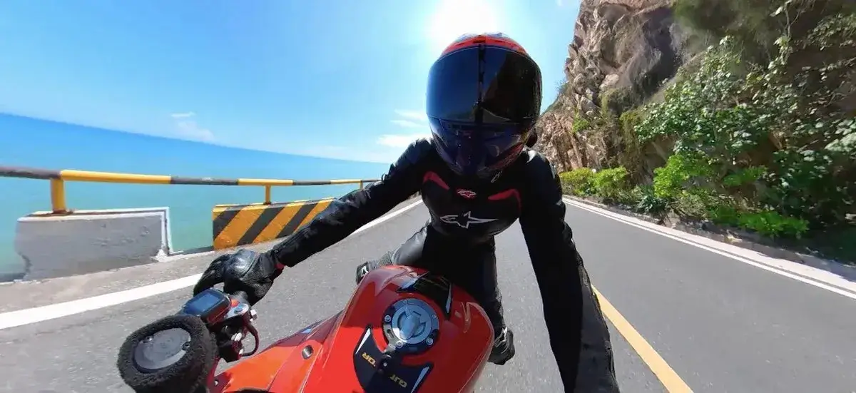 GoPro Insta360 X3 footage motorcycle riding