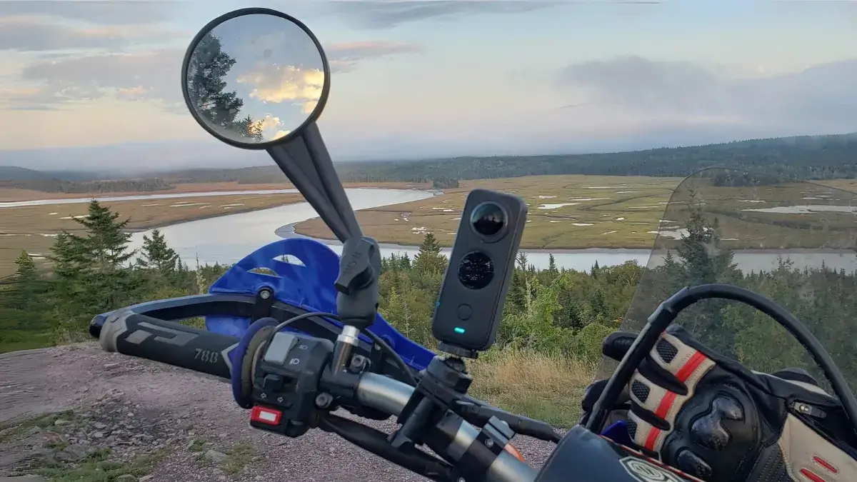 Insta360 X2 footage motorcycle riding