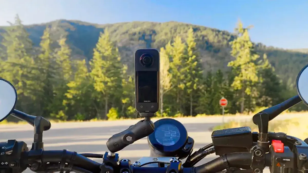 Insta360 X3 footage motorcycle riding