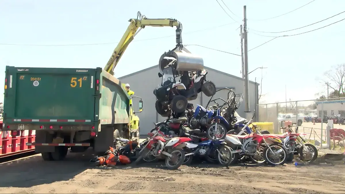 Rochester crushing seized vehicles