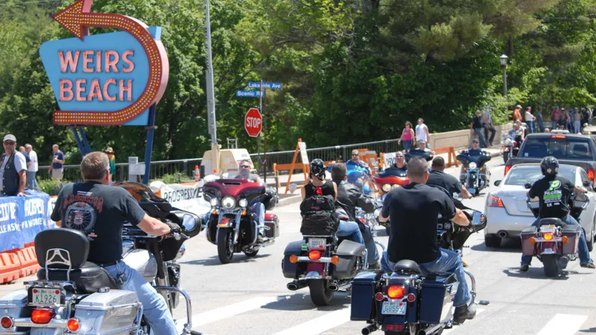 Busy Road at Laconia Bike Week