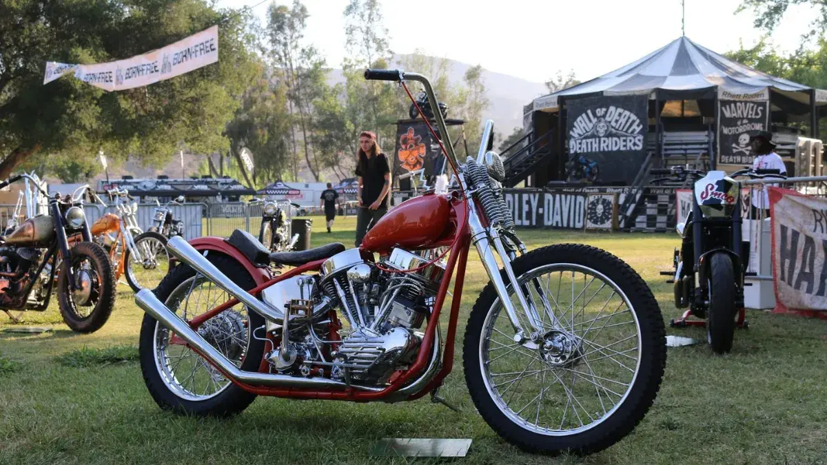 Harley displayed at Born Free Motorcycle Event