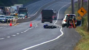 Hunt for White Tesla After Tragic Motorcycle Accident Lynchburg VA