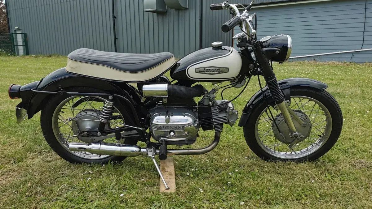 1966 Harley Sprint with a 250-cc horizontal four stroke engine