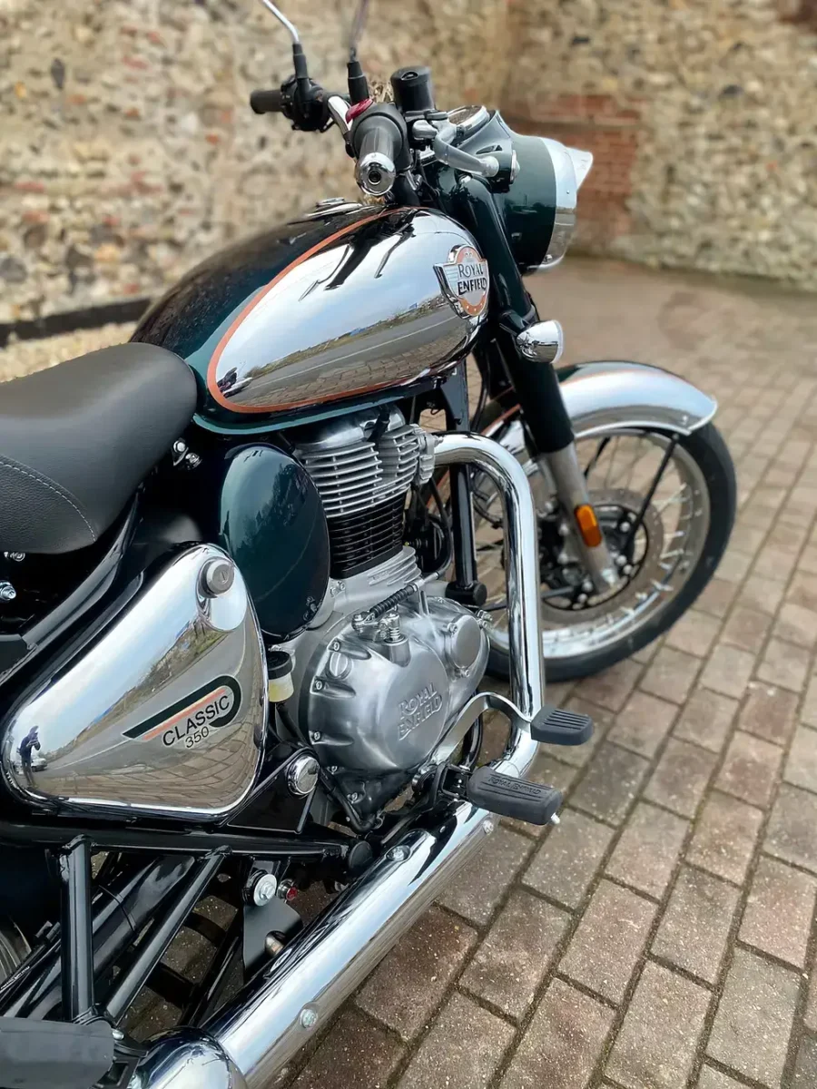 Classic 350 emerald green chrome
