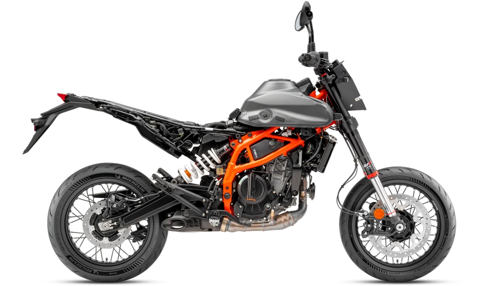 The Technology Behind the 2025 KTM 390 SMC R Specs Revealed 2025 KTM 390 SMC R chassis and frame