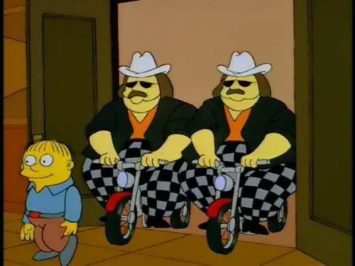 Fat twins featured in The Simpsons
